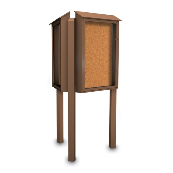 Sliding Door Indoor Enclosed Corkboard, 7